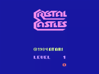 Crystal Castles title screen for Atari 2600